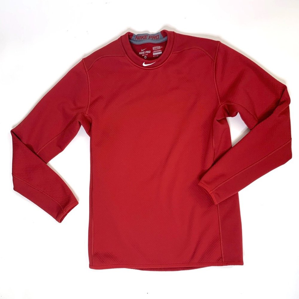 Nike Size M Red Dri-Fit Fitted Sweatshirt